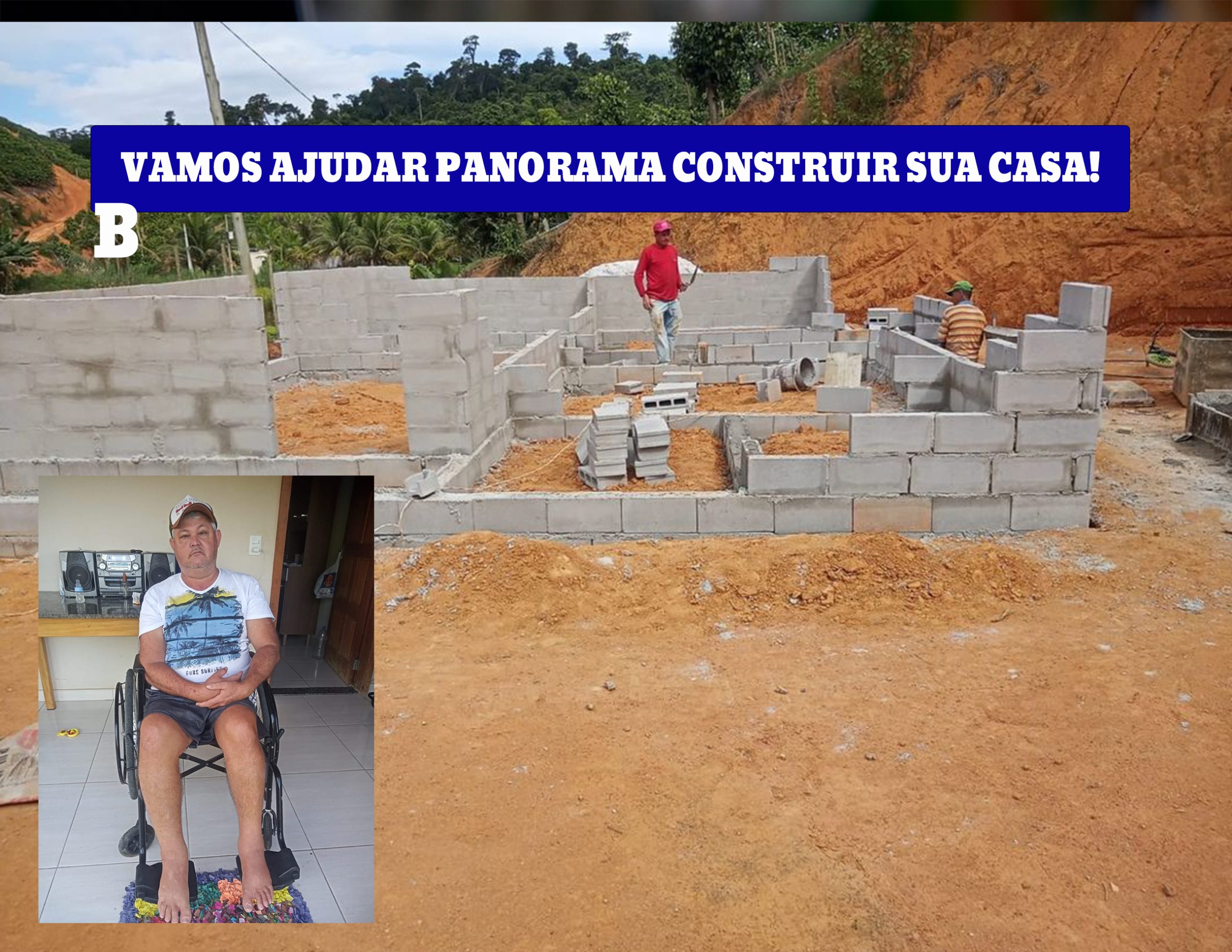 Após receber doações, casa de Gari começa ser construída em Rio Bananal