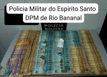 PM apreende mais de R$ 11 mil, drogas e um traficante em Rio Bananal