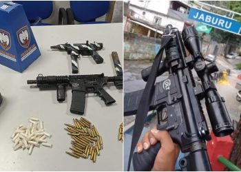 Arma de guerra é apreendida após troca de tiros em morro de Vitória
