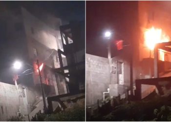 Incêndio atinge prédio em Cariacica após possível vazamento de gás